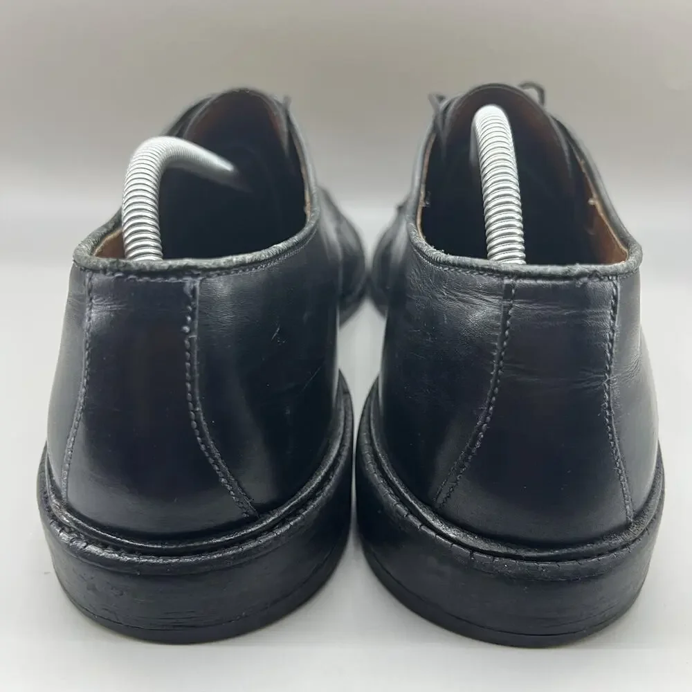 Allen Edmonds Walton Cap Split Toe Oxford Men Size 11.5 E Wide Black Lace Shoes